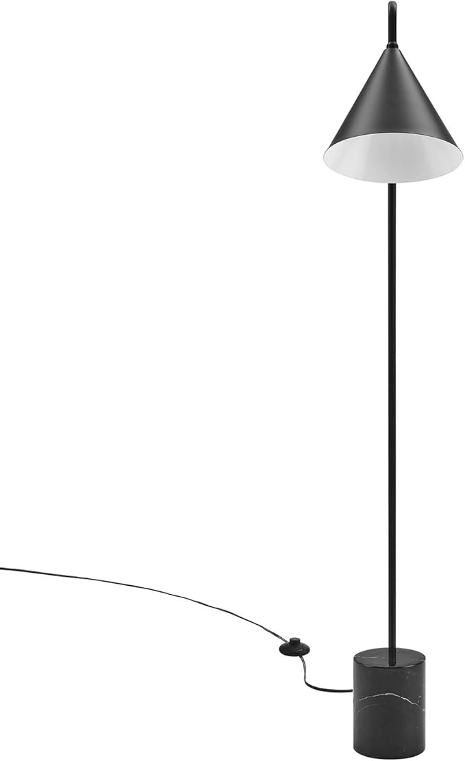 Modway EEI-6531-BLK Ayla Marble Base Floor Lamp, Black