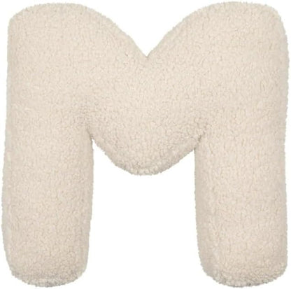 Letter Pillow English Letter Plush Pillow Cozy Lambswool Initial Throw Pillow Alphabets Letter Decorative Cushion Comforting Huggable Stuffed Cushion for Bedroom Sofa（15.7 * 13.8 * 3.9 in）