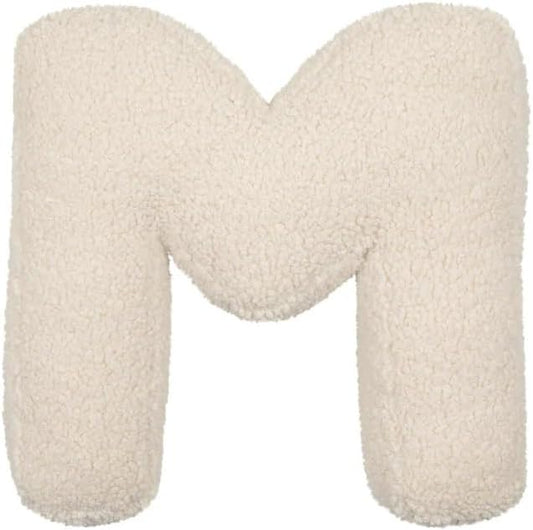 Letter Pillow English Letter Plush Pillow Cozy Lambswool Initial Throw Pillow Alphabets Letter Decorative Cushion Comforting Huggable Stuffed Cushion for Bedroom Sofa（15.7 * 13.8 * 3.9 in）