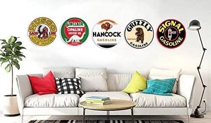 Krouterebs Yin and Yang Vintage Round Metal Tin Sign Nostalgic Metal Sign Home Decor for Culb Bar Garden Kitchen Restaurant Garage 12x12 Inch
