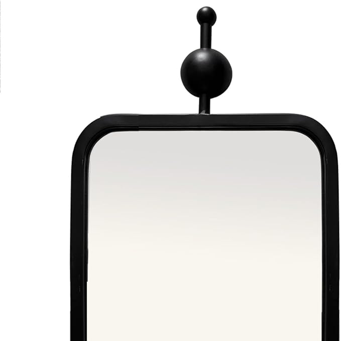 Black Thin Mirror for Skinny Entryway Living Room badroom,Full Lenth Long Retangle Mirror with Round Corner 9" X 36‘-2pack
