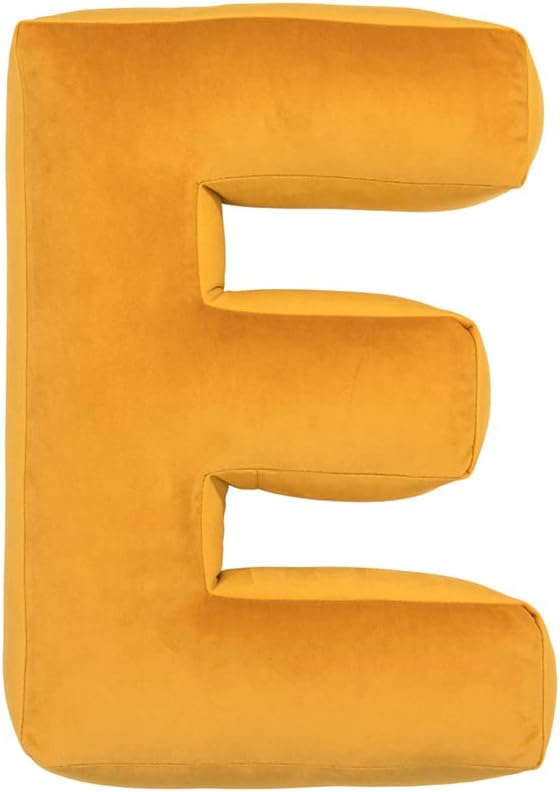 vctops Soft Velvet Letter Pillow English Alphabet A to Z Letter Decorative Throw Pillow for Bedroom Living Room Decor (E,16"x13.5")