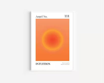 Colorful Angel Number Aura Poster Set of 3 Spiritual Posters Canvas Grainy Gradient Prints Trendy Preppy Wall Art Aesthetic Room Decor Affirmation Inspirational Quotes Wall Art 24x36 Inch Unframed