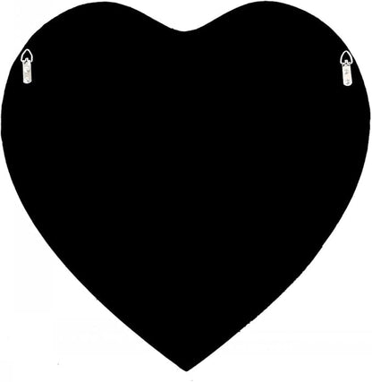 DMDFIRST Crystal Crush Diamond Heart Shaped Silver Mirror for Wall Decoration 24x24x1 inch Wall Hang Frameless Mirror Acrylic Diamond Décor.