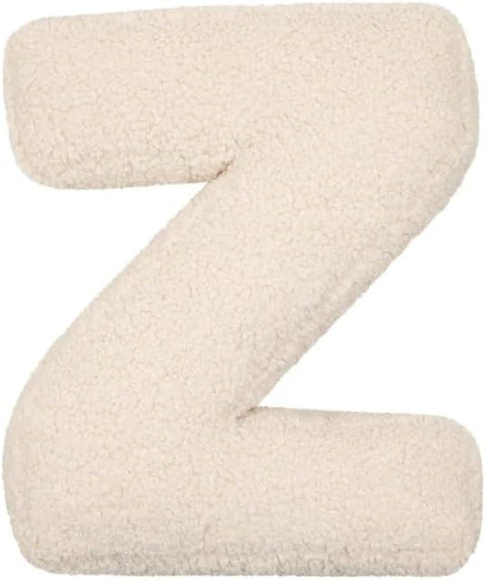 Letter Pillow English Letter Plush Pillow Cozy Lambswool Initial Throw Pillow Alphabets Letter Decorative Cushion Comforting Huggable Stuffed Cushion for Bedroom Sofa（15.7 * 13.8 * 3.9 in）