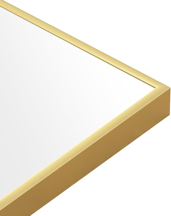 BEAUTYPEAK 64"x21" Full Length Mirror, Arch Full Body Floor Mirror, Wall Mirrors Hanging or Leaning Arched-Top with Stand for Bedroom, Dressing Room, Living Room, Gold