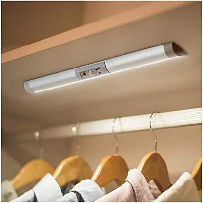 Joyzy Automatic Motion Sensor Closet Lights with Eye-Protection Design Closet Lighting, LED Rechargeable Cabinet Light Battery Operated Wardrobe Light for Wireless Pantry Sink (80Lumen, 6000k 80+CRI)