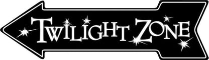 Retro Metal Tin Signs Twilight Zone Arrow Sign Metal TIN Game Room Movie Arrow Shape Tin Sign Country Retro Metal Wall Man Cave 5x17 inches Metal Signs Decorative Signs