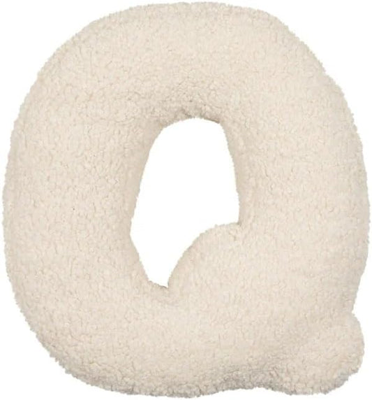 Letter Pillow English Letter Plush Pillow Cozy Lambswool Initial Throw Pillow Alphabets Letter Decorative Cushion Comforting Huggable Stuffed Cushion for Bedroom Sofa（15.7 * 13.8 * 3.9 in）