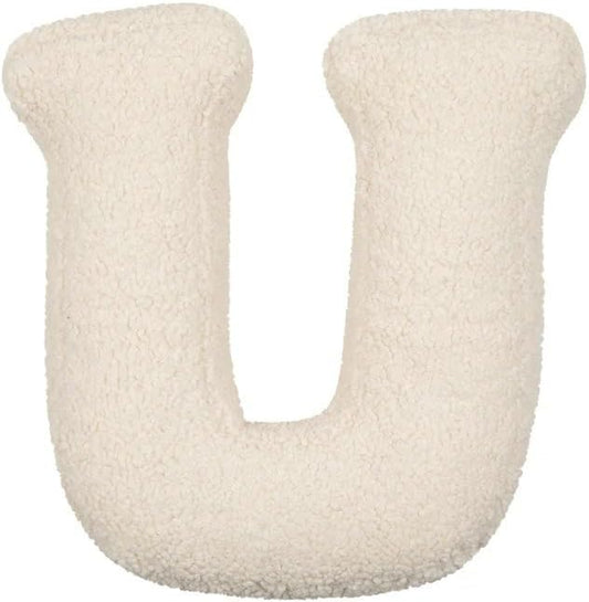 Letter Pillow English Letter Plush Pillow Cozy Lambswool Initial Throw Pillow Alphabets Letter Decorative Cushion Comforting Huggable Stuffed Cushion for Bedroom Sofa（15.7 * 13.8 * 3.9 in）