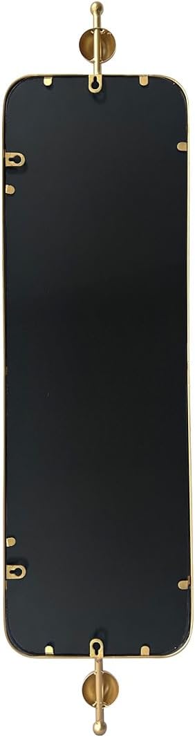 Gold Long Mirror for Skinny Entryway Living Room badroom,Full Lenth Thin Retangle Mirror with Round Corner 9" X 36‘