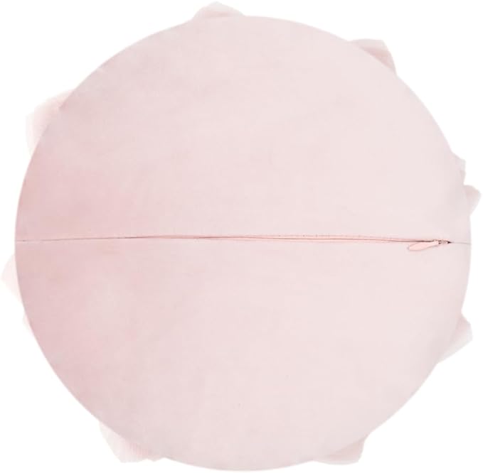 Cute 3D Flower Throw Pillow 12 Inch Round Blush Pink Peach Blossom Decorative Pillow Handmade Elegant Floral Accent Pillow Cushion for Bed Couch Bedroom Living Room Boho Aesthetic Home Decor