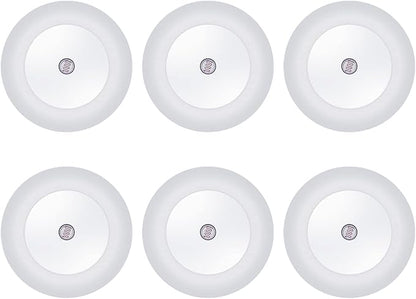 6 Pack LED Night light, LED night lights plug into wall with dusk to dawn sensors, plug in night lights for kids room, bedroom, bathroom, baby nursery,Stair Lights, Hallway Light, Red, Blue, Amber