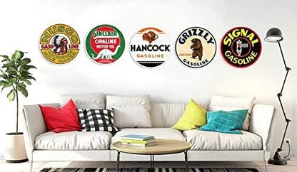 Round Metal Tin Sign Rustic Wall Decor Wall Plaque It's 5 O'Clock Somewhere Sign, Summer Wreath Sign,Suitable for Home Garden Kitchen Bar Cafe Garage Retro Vintage 12x12 Inch