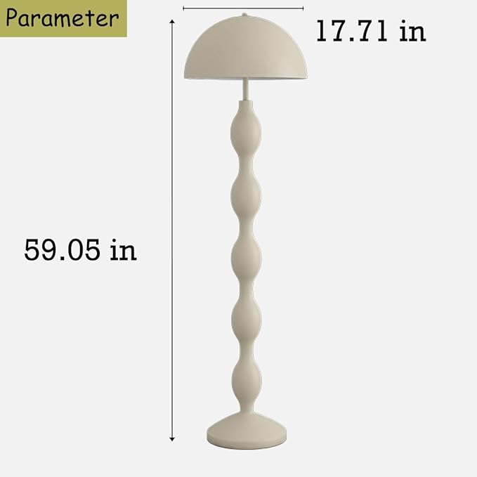 White Floor Lamp with Foot Switch,Decorative Standing Lamp with 3-Color Temperautre,Mid-Century Floor Lamp for Living Room Bedroom and Office