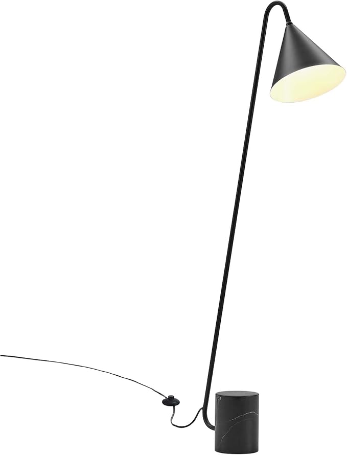 Modway EEI-6531-BLK Ayla Marble Base Floor Lamp, Black