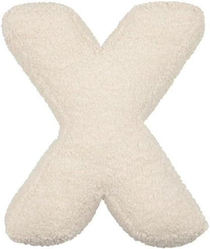 Letter Pillow English Letter Plush Pillow Cozy Lambswool Initial Throw Pillow Alphabets Letter Decorative Cushion Comforting Huggable Stuffed Cushion for Bedroom Sofa（15.7 * 13.8 * 3.9 in）
