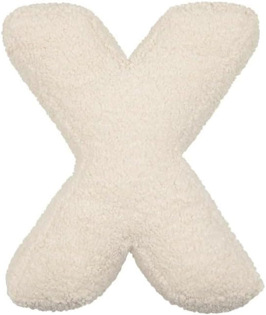 Letter Pillow English Letter Plush Pillow Cozy Lambswool Initial Throw Pillow Alphabets Letter Decorative Cushion Comforting Huggable Stuffed Cushion for Bedroom Sofa（15.7 * 13.8 * 3.9 in）