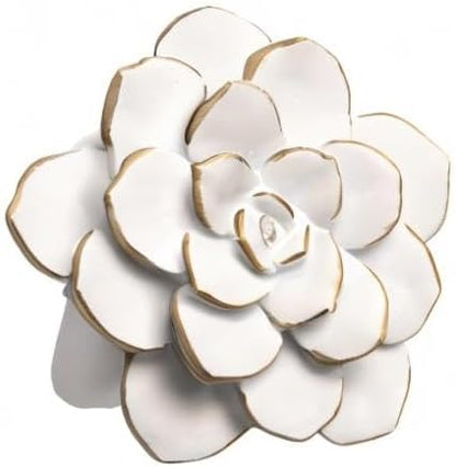 Guichifun Flower Wall Decor 3D Resin Succulent plants - Wall Hanging Decor Art Decor for Home Bedroom Living Room White Christmas Gift 3.25 X 4 X 1.25 Inch