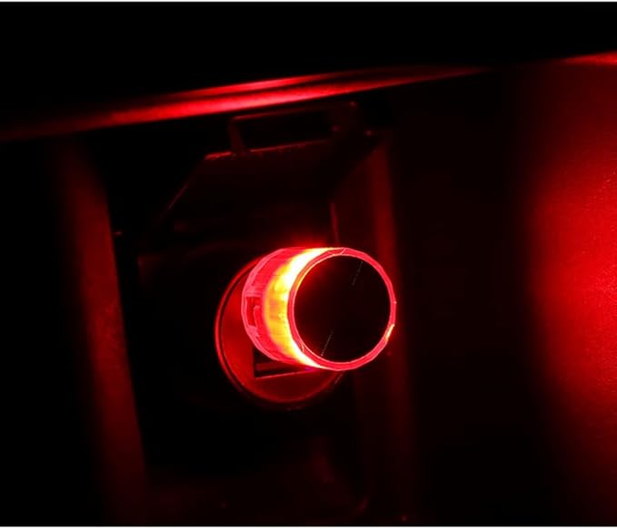 USB LED Atmosphere Light - 5V/1A 1.5W Mini Smart Ambient Night Lamp for Cars, Laptops, Home, Office Decoration - Red