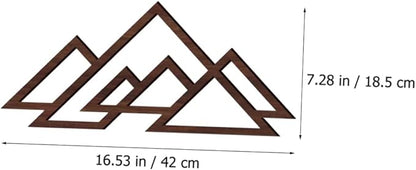 Cabilock Decorative Abstract Wall Decor Wall Ornament Wooden Craft Wood Mountain Decor