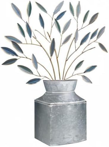 Hosley Metal Dimensional Wall Art Vase- 24" High. Ideal Gift for Weddings, Special Occasion, Home Decor, Party, Spa, Votive/LED Gardens, Home Office O9