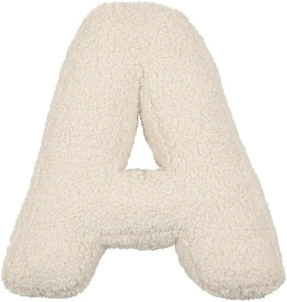 Letter Pillow English Letter Plush Pillows Cozy Lambswool Initial Throw Pillows Alphabets Letter Decorative Cushion Comforting Huggable Stuffed Cushion for Bedroom Sofa（15.7 * 13.8 * 3.9 in）