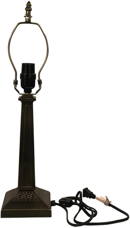 HUIMEIJU Table lamp Base with 10-14 inch lampshade, Tiffany Table lamp Base (Square)