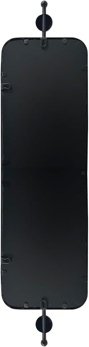Black Long Mirror for Skinny Entryway Living Room badroom,Full Lenth Thin Retangle Mirror with Round Corner 9" X 36‘