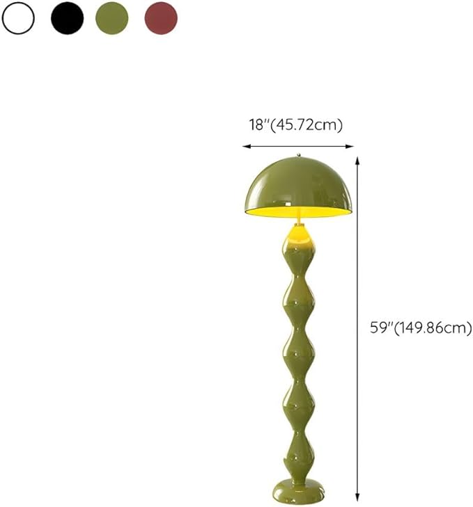 Modern Floor Lamp, Modern Standing Corner Lamp with Iron Lampshade, Tall Lamp Mid Century Standing Lamp with Foot Switch for Bedroom Reading Living Room (Green, Bulb Not Included)