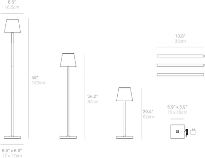 Zafferano Poldina L Pro Floor & Table Lamp Rust