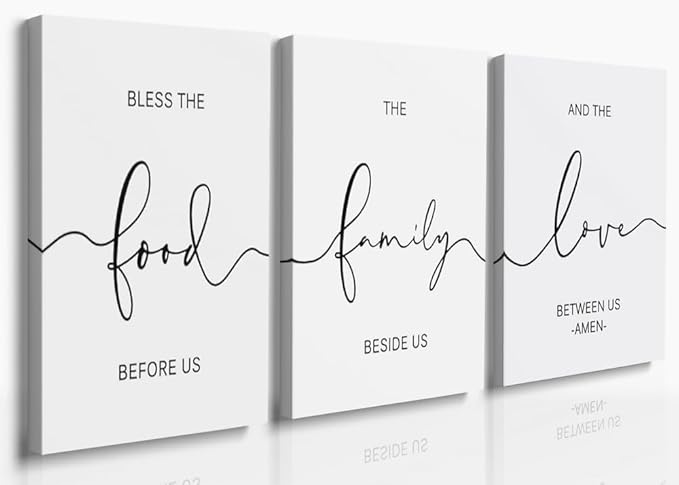 GUBIYU Black and White Dining Room Decor - Wall Art Canvas Prints - The Love Between Us - Kitchen, Living Room, Bedroom - 20"X28"