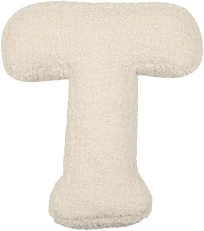 Letter Pillow English Letter Plush Pillow Cozy Lambswool Initial Throw Pillow Alphabets Letter Decorative Cushion Comforting Huggable Stuffed Cushion for Bedroom Sofa（15.7 * 13.8 * 3.9 in）