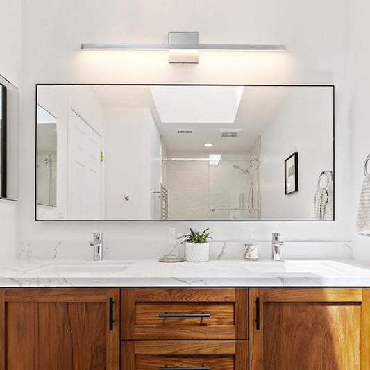 Epinl Brushed Nickel Bathroom Light Fixture Over Mirror 31.5 inch Modern Vanity Light Fixture 22W 5CCT Dimmable Light Bar LED Lighting Fixture for Bathroom Bedroom