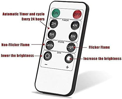 NONNO & ZGF 10 Pack Flameless Taper Candles, Ivory Wax Coverd, 11-Inch, LED Battery Flickering Bright Candle with 2 Remote Controls, Timer, for Wedding, Family Dinner, Party, Festive or Home Decor