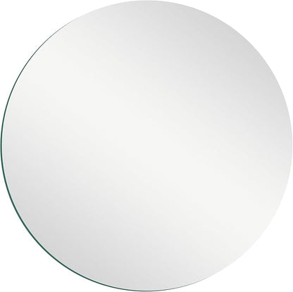 10 inch Glass Round Mirror Circle Wall Mounted for Bathroom, Living Room, Home Decor, Small Round Mirror Plate Trays for Wedding Table Centerpieces