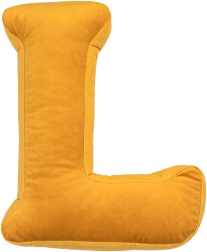 vctops Soft Velvet Letter Pillow English Alphabet A to Z Letter Decorative Throw Pillow for Bedroom Living Room Decor (L,16"x13.5")