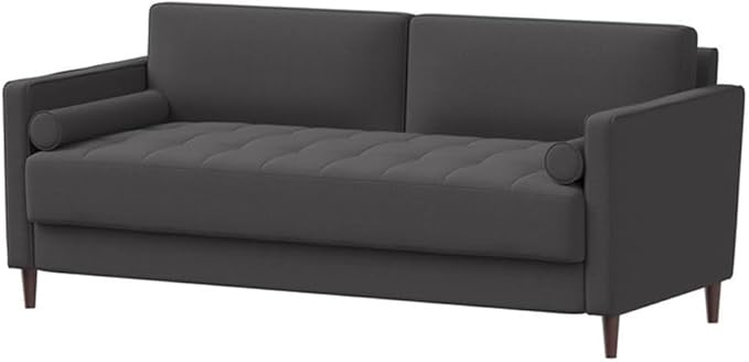 Studio Living® Lexington 75.6" Sofa, Mid-Century Modern, Pocket Coil Comfort, Easy Assembly, Woven Fabric, Heather Gray