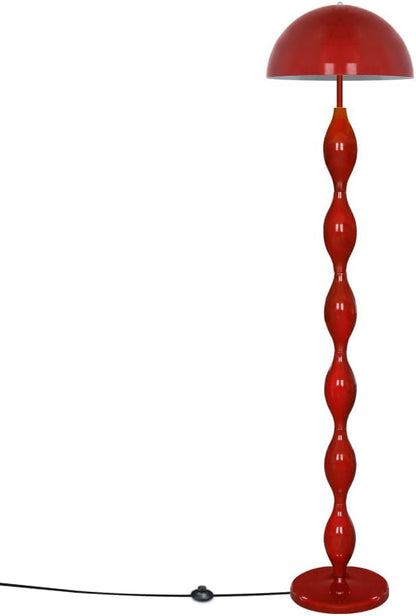 Floor Lamp Creative Mushroom Lamp, Creamy Style Modern Tall Lamp with Foot Switch, Red Standing Lamp for Living Room, Bedroom, Office, Corner, E26/E27 Bulbs Compatible