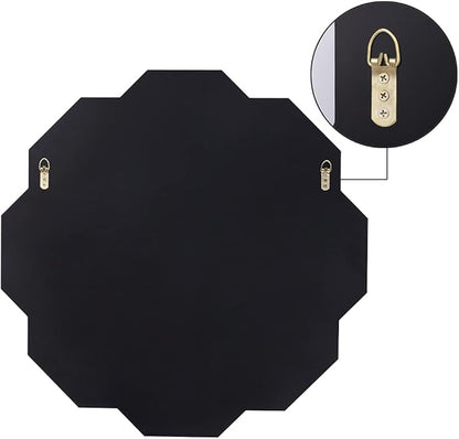 Chende 32" x 32" Large Wall Mirror for Elegant Living Room, Modern Decorative Mirror with Glass Beveled Edge for Wall, Foyer, Entryway, Fireplace, Bathroom
