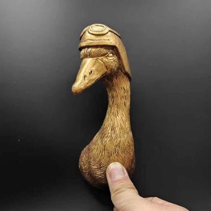 Animal Heads Wall Decor, Deer Head Wall Mount, Resin Animal Sculptures Head Wall Hanging Decoration for Family Living Room Bedroom Bathroom Kitchen Gift (Duck)