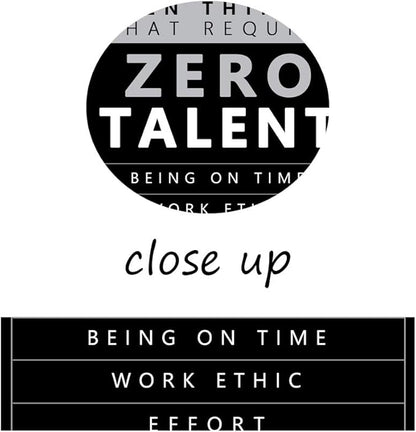 Zero Talent Required Motivational Wall Art -10 Keys to Success Poster, Positive Quotes Prints Inspirational Office Wall Decor for Professionals, Students & Home Gym (Framed 12 x 16 in)
