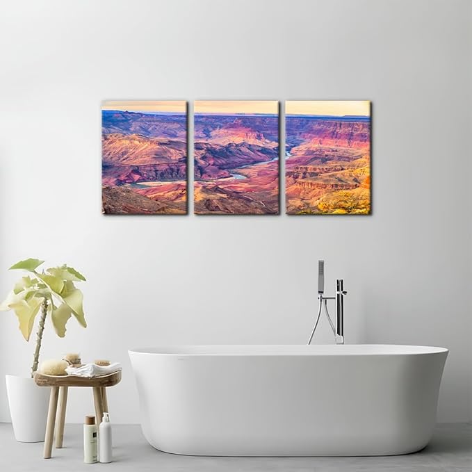 Pacimo Framed Canvas Print Wall Art Grand Canyon National Park Pictures Painting Prints on Canvas Nature Wilderness Landscape Wall Decor for Living Room Bedroom Office Ready to Hang - 12"x16"x3