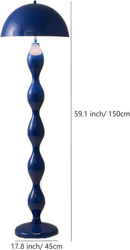 Modern Mushroom Floor Lamp, Blue, 59.1 Inch High, 3 Light Colors, Foot Switch