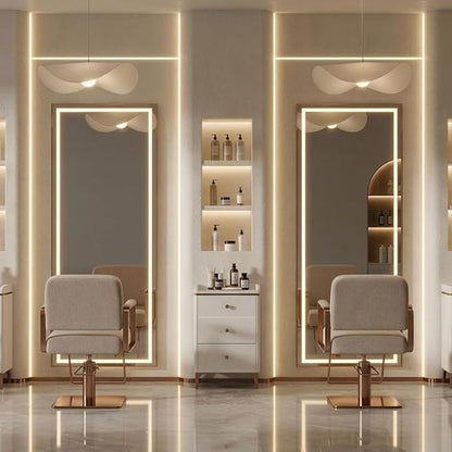 71" x 26" Arched Full Length Mirror with LED Lights, Floor Mirror with Stand, Wall Mirror Full Length, Body Floor Mirror, Wall Mounted Mirror for Bedroom, Dimmable, Tempered Glass