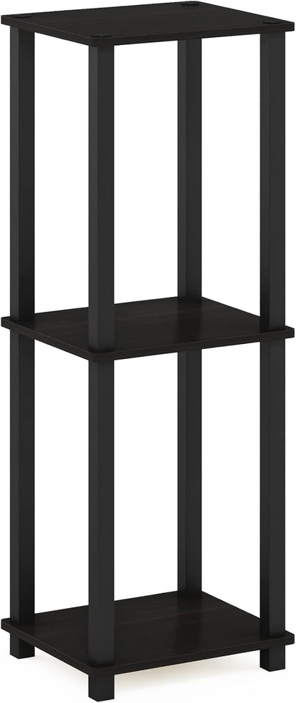 Furinno Simplistic End Table, 2-Pack, Espresso/Black