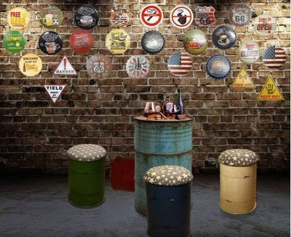 Eletina Retro Metal Tin Sign Candy Canes Novelty Metal Arrow Sign For Home Cave Garage Bar Cafe Wall Art Plaque Decoration Metal tin Sign 5x17 INCH, Bottle Cap32