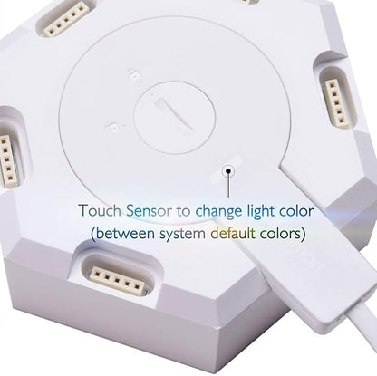 Yescom APP Control WiFi Hexagon LED Light Kit Music Sync Splicing Cololight Bar Decor Gifts Table Lamp 16 Million Colors Compatible with Alexa Google Home