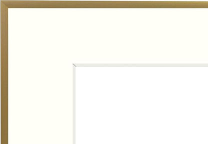 Golden State Art, Gallery Wall Frame Set of 6 - Gold 12x16 Aluminum Photo Frames with Mat for 8.5x11 Pictures - 12 x 16 inch Metal Frame with Real Glass Cover - Elegant Home or Office Decor