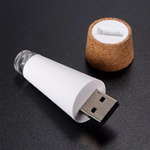 Pack of 2 USB Rechargeable Bottle Light Cork Light for Candlelight Dinner Home Party Decor Night Light Wedding Anniversary Birthday